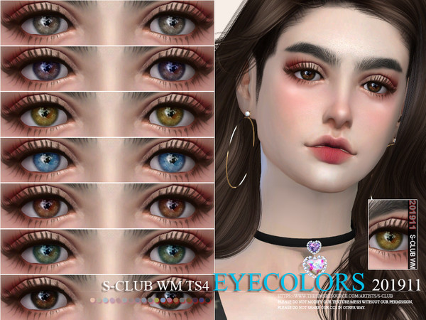 Sims 4 — S-Club WM ts4 Eyecolors 201911  by S-Club — Eyecolors, 10 swatches, hope you like, thank you.