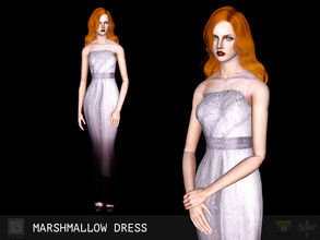 Sims 3 — Marshmallow dress by Shushilda2 — New mesh | Low poly | 4 recolorable channels | CAS and Launcher icons 