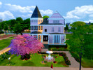 Sims 4 — Pink Family House by GabyLiera — Big house for a little family. Perfect for single Sims too. 