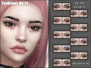 Sims 4 — [Busenur41] Eyebrows N14 by busenur41 — 18 swatches Eyebrows match with hairs (base EA Colors) HQ Texture