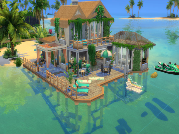 Sims 4 — Island Retreat by LJaneP6 — When living right on the water is a goal, you can find Pier Perfection right here in