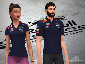 Sims 4 — Red Bull Racing Team Polo 2019 by RJG811 — Red Bull Racing Team Polo 2019 Male and Female requested by