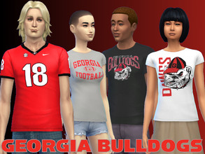 Sims 4 — Georgia Bulldogs Collection by RJG811 — Georgia Bulldogs Collection Football Jerseys -Mecole Hardman -Deandre