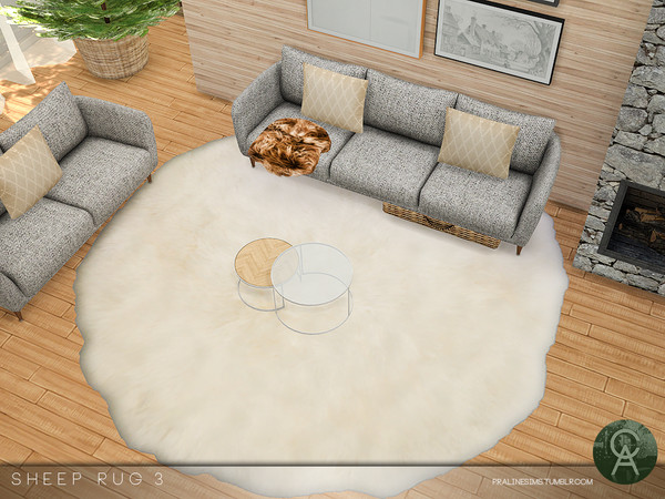 Sims 4 — Sheep Rug 3 by Pralinesims — By Pralinesims