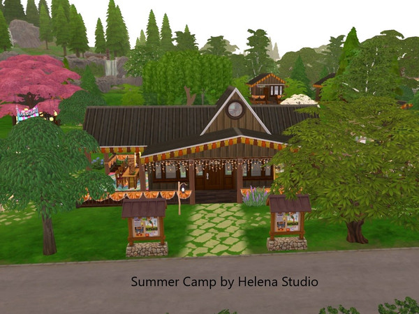 Sims 4 — Summer Camp 1 by Helena_Studio — A fun summer Camp with lots of different activities like sports, art, music,