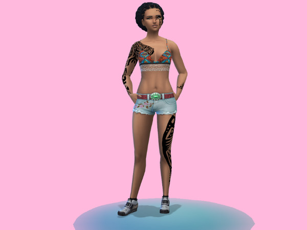 Sims 4 — Tribal Tattoo Set by Sunnny_Loui — Full body tattoos and separate back, arm and chest tattoos Enjoy! Join my