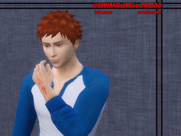 Sims 4 — Command spell by sleepyartist1123 — Fate series command spells. 15 Swatches of different command spells basegame
