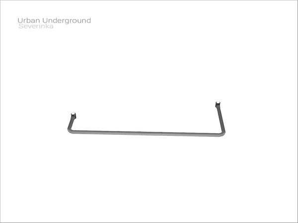 Sims 4 — [Urban Underground] - handrail v03 topL by Severinka_ — Handrail v03 top LEFT From the set 'Urban Underground'