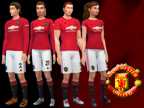 Sims 4 — Manchester United Home Kit 2019/20  fitness needed by RJG811 — Manchester United Home Kit 2019/20 Female long