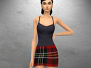 Sims 4 — Emo Skirt (Basegame Recolour) by sae3005 — Tartan skirt re-colour, mesh is base game.