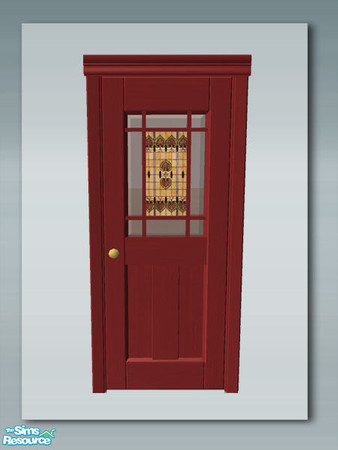 Sims 2 — Rustic Living: Door - Red by Shakeshaft — Part of a set of Window and Doors to accompany my Rustic Living Room