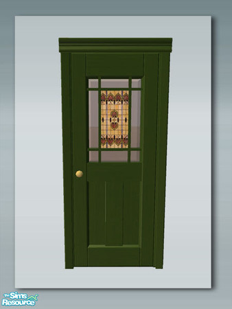 Sims 2 — Rustic Living: Door - Green by Shakeshaft — Part of a set of Window and Doors to accompany my Rustic Living Room