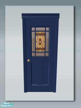 Sims 2 — Rustic Living: Door - Blue by Shakeshaft — Part of a set of Window and Doors to accompany my Rustic Living Room