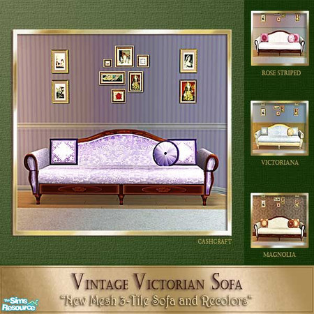 Sims 2 — Victorian Sofa Collection - Lavender by Cashcraft — A vintage Victorian sofa to match furnishings from my