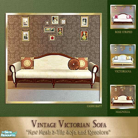 Sims 2 — Victorian Sofa Collection - Magnolia by Cashcraft — A vintage Victorian sofa to match furnishings from my