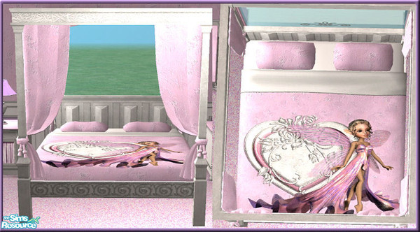 Sims 2 — Lovely Valentine Bedroom  - Bed by HeavenlyAngel — You have to have this bed for the Valetine Bedroom set! It is