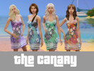 Sims 4 — Flower Summer Dress by thecanary — Hi guys! New recolor, 4 swatches - summer, beach dress from base game!