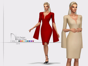 Sims 4 — DS Design Bridal Dress by DarkNighTt — DS Design Bridal Dress Have 10 colors. Handmade texture. New Mesh. HQ mod