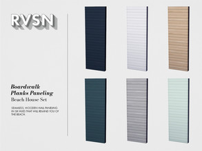 Sims 4 — Boardwalk Planks Wallpaper by RAVASHEEN — Seamless, wooden wall paneling in six hues that will remind you of the