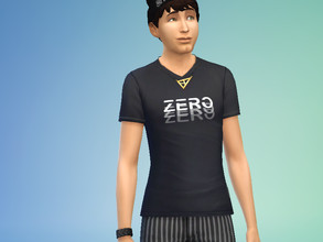 Sims 4 — ZERO Logo Tshirt by ZeroDawn_Fear — ZERO LOGO TSHIRT &amp;amp;gt;&amp;amp;gt; 2 Tshirts