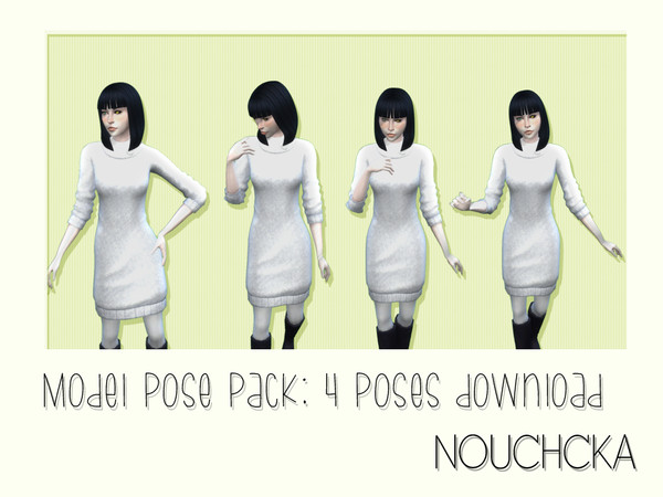 Sims 4 — Model pose pack. by FahrenSight — This pose pack comes with 4 poses in total. 