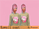 Sims 4 — Kawaii coat by Beccaponpon — Heeeeeey guys!! New coat Kawaii theme Enjoy!!!!