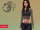 Sims 4 — Dragon belly tattoo by AlRynn — Standalone dragon belly tattoo for females. Single swatch.