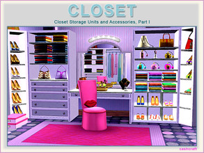 Sims 3 — Closet by Cashcraft — Closet Part I is a Sims 3 set that features 10 new meshes, a large 4-tile storage unit, a