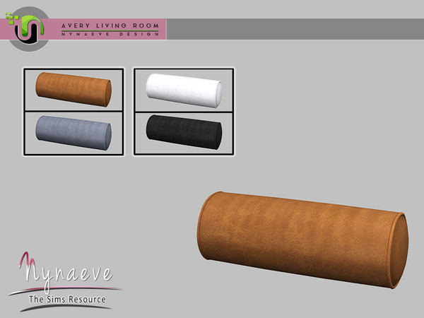Sims 4 — Avery Bolster Pillow by NynaeveDesign — Avery Living Room - Bolster Pillow Located in: Decor - Miscellaneous