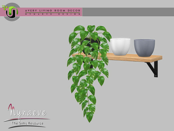 Sims 4 — Avery Flowerpot by NynaeveDesign — Avery Living Room - Flowerpot Located in: Decor - Plants Price: 48 Tiles: 1x1