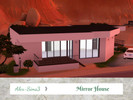 Sims 3 — Mirror House by Alex-Sims3 — It is a house with 1 bathroom and 2 bedrooms. Master bedroom has sliding door to