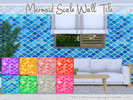Sims 4 — Mermaid Scale Wall Tiles by TSDthesimsdesign — Mermaid scale inspired wall tiles, perfect for any room of the