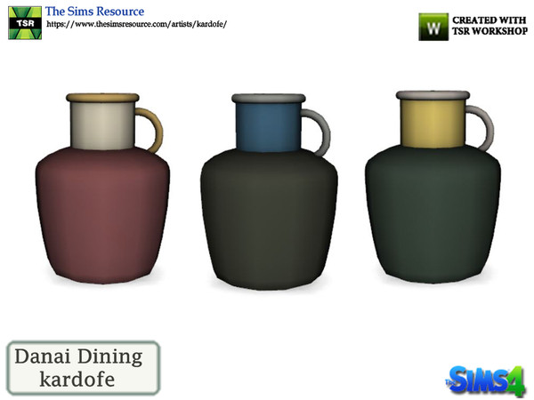 Sims 4 — kardofe_Danai Dining room_Vase by kardofe — Vase inspired by Ikea's 23 cm YPPERLIG vase, in three colour options