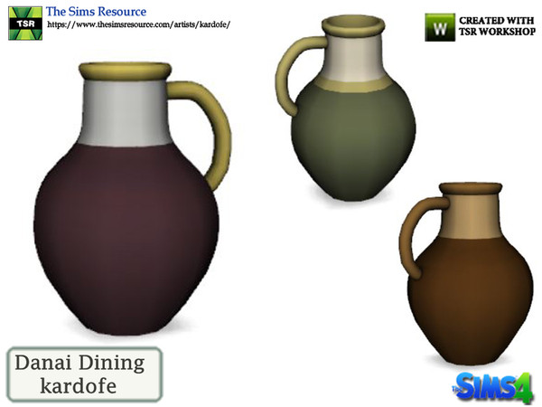 Sims 4 — kardofe_Danai Dining room_Vase2 by kardofe — Vase inspired by Ikea's 30 cm YPPERLIG vase, in three colour