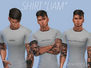 Sims 4 — SHIRT "LIAM" by Nexeuz — created by Nexebona/Nexeuz - 3 swatches - minimalistic and cool casual look -