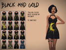 Sims 4 — | Black and Gold Celestial | - mesh required by opesims4 — Trillyke's Alexis dress recolored with a variety of