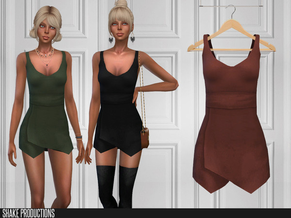 Sims 4 — ShakeProductions 306 - Dress by ShakeProductions — Full Body/Short Dresses New Mesh All LODs Handpainted 12