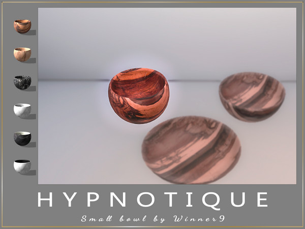 Sims 4 — Bowl small by Winner9 — This is slottable and stackable Small bowl from my set Hypnotique, you can find it easy