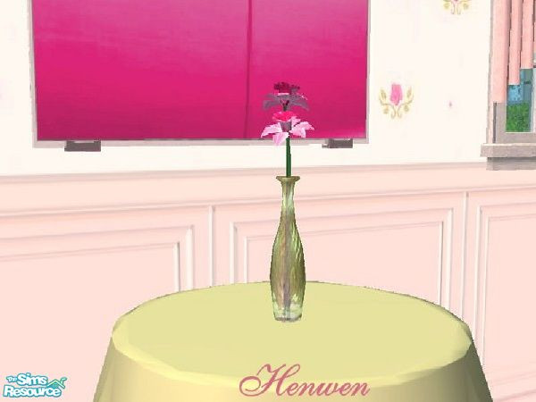 Sims 2 — Frost De Fleur Flower Pink by Henwen — This is the flower only in a bright pink.