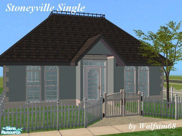 Sims 2 — Stoneyville Homes - Single by Wolfsim68 — This 1 Bedroom home is perfect for a single sim, as the home is