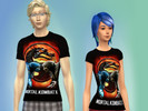 Sims 4 — T-Shirt Mortal Kombat X by Marujcandy — This set is a black t-shirts for male and female, with print of Mortal