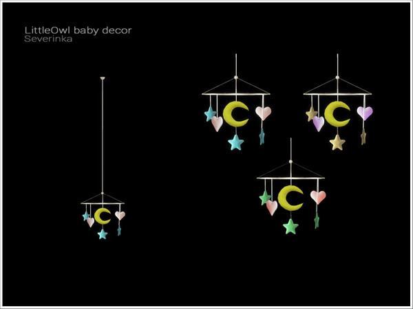 Sims 4 — [LittleOwl] - ceiling toy mobile v02 MW by Severinka_ — Ceiling toy baby mobile v02 (MIDDLE WALLS) From the set