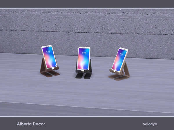 Sims 4 — Alberta Decor. Cell Phone Holder, vertical by soloriya — Decorative cell phone holder, vertical version. Part of