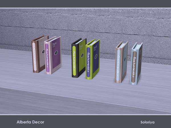 Sims 4 — Alberta Decor. Files by soloriya — Decorative files. Part of Alberta Decor set. 3 color variations. Category: