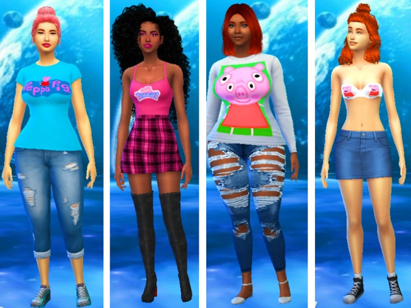 Sims 4 — Peppa Pig Merch Set 1 by CringeyAnimeLover666 — Peppa Pig is an iconic kweeen