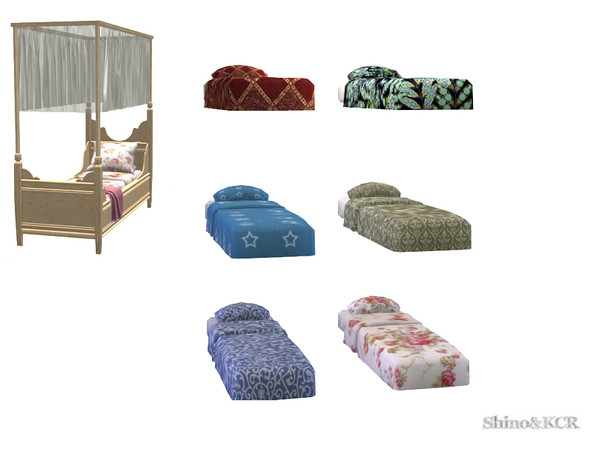 Sims 4 — Bedroom Charlott Kids - Bedding Single Bed  by ShinoKCR — Classic Single Bedroom Furniture find it in Beds