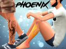Sims 4 — Phoenix -male tattoo- by aitanadelafuente — Phoenix tattoo for males. Left leg.