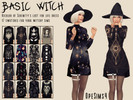 Sims 4 — | Basic witch | - mesh required by opesims4 — Serenity's lust for life dress recolored with a variety of designs