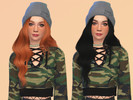 Sims 4 — NCGG - Callie (Hairstyle Recolor) - Mesh needed by ncggsimmer — Beanie comes with hair 11 Swatches Not hat