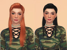 Sims 4 — NCGG - Erika (Hairstyle Recolor) - Mesh needed by ncggsimmer — 2 Versions 11 Swatches Hat Compatible
